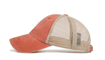 Casquette de baseball respirante en maille de coton délavée, style « old light board caps », pour hommes et femmes, idéale pour le printemps et l'été, modèle pour femmes
