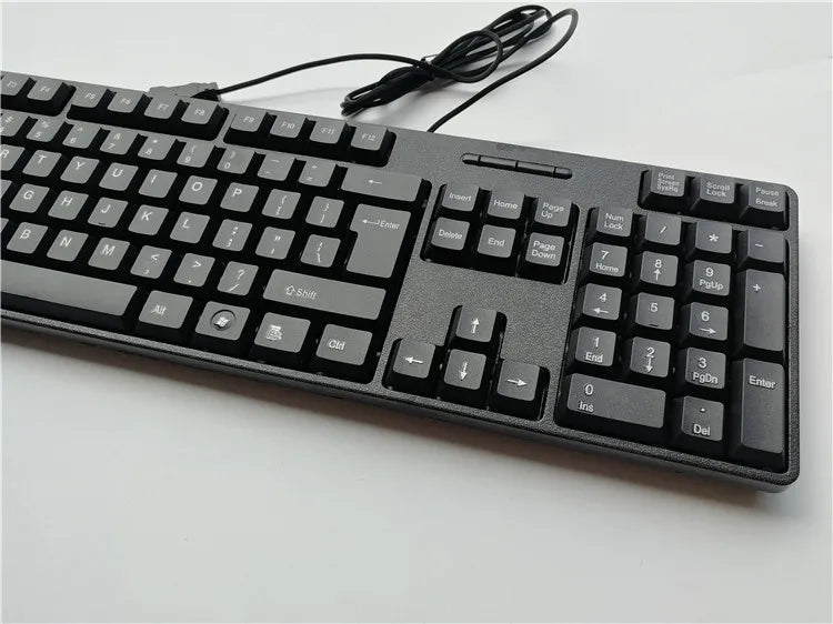 Teclas para teclado en español, francés, ruso y árabe | Teclado gaming USB con cable de 104 teclas para ordenador