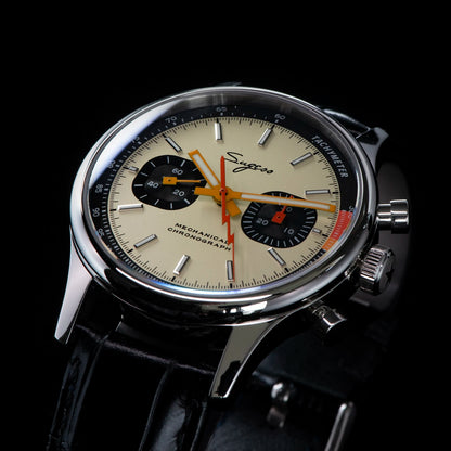 Sugess ST1901 Man Watch Mechanical Chronograph Origin Movement Swanneck Wristwatch Official Pilot Sappire Crystal Military Limit