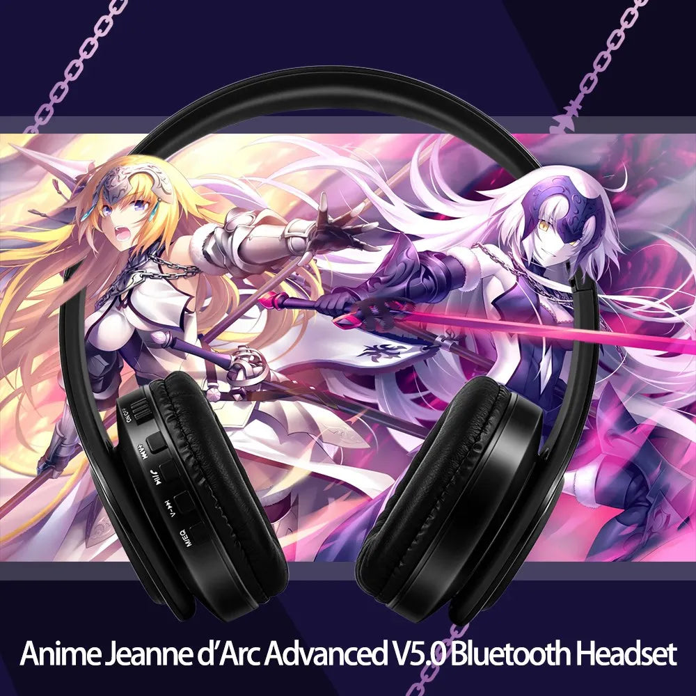 Wireless Silent Disco Headphone Anime Fate/Grand Order FGO Jeanne d'Arc Stereo Bluetooth Headphone for Playing Games Earphone