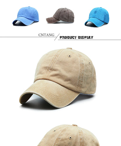 CNTANG modna klasična ležerna bejzbol kapa za muškarce proljeće ljeto prazne kape za žene pamuk jednobojni snapback unisex kape gorras