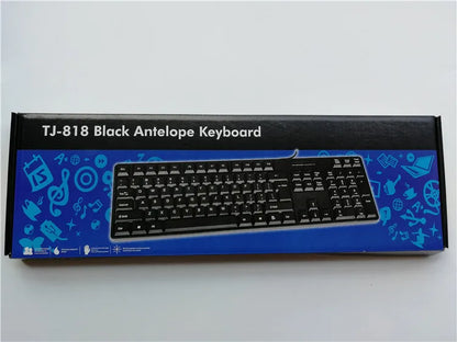 Teclas para teclado en español, francés, ruso y árabe | Teclado gaming USB con cable de 104 teclas para ordenador
