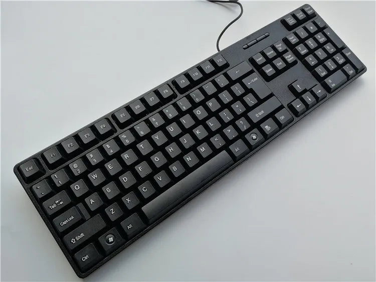 Teclas para teclado en español, francés, ruso y árabe | Teclado gaming USB con cable de 104 teclas para ordenador