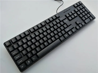 Teclas para teclado en español, francés, ruso y árabe | Teclado gaming USB con cable de 104 teclas para ordenador