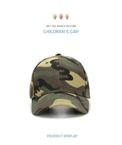 New Summer Children's Cotton Student Camouflage Hats Jungle Hunting Caps Baby Boy Girl Hip-Hop Adjustable Baseball Caps
