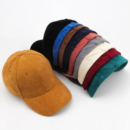 CNTANG New Corduroy Baseball Cap For Women Men's Fashion Snapback Autumn Winter Hip Hop Caps Casual Vintage Brand Hats Unisex