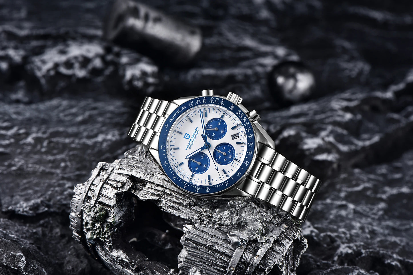 PAGANI DESIGN Planetary Series Saturn Light Tan  Quartz Watch Men Speed Chronograph AR Sapphire crystal Wristwatch Men 2026 New