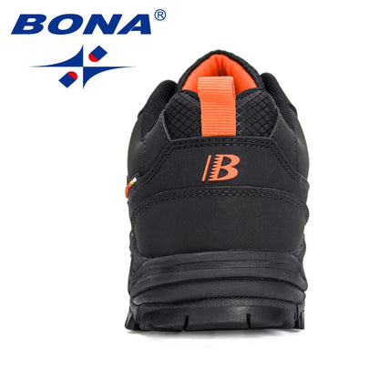 BONA New Designers Non-slip Wear-resistant Breathable Hiking Shoes Men Outdoor High-quality Jogging Walking Shoe Mansculino