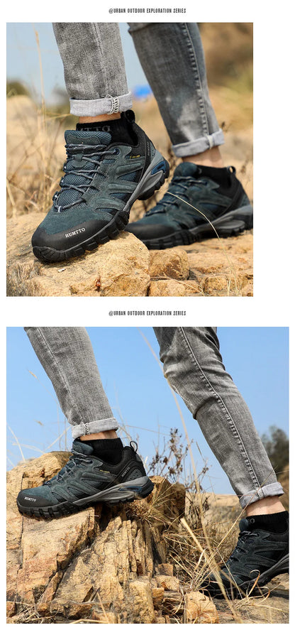 HUMTTO Zapatillas de senderismo para hombre, calzado de invierno para deportes al aire libre, escalada y caza, zapatillas de trekking cálidas para mujer, botines tácticos