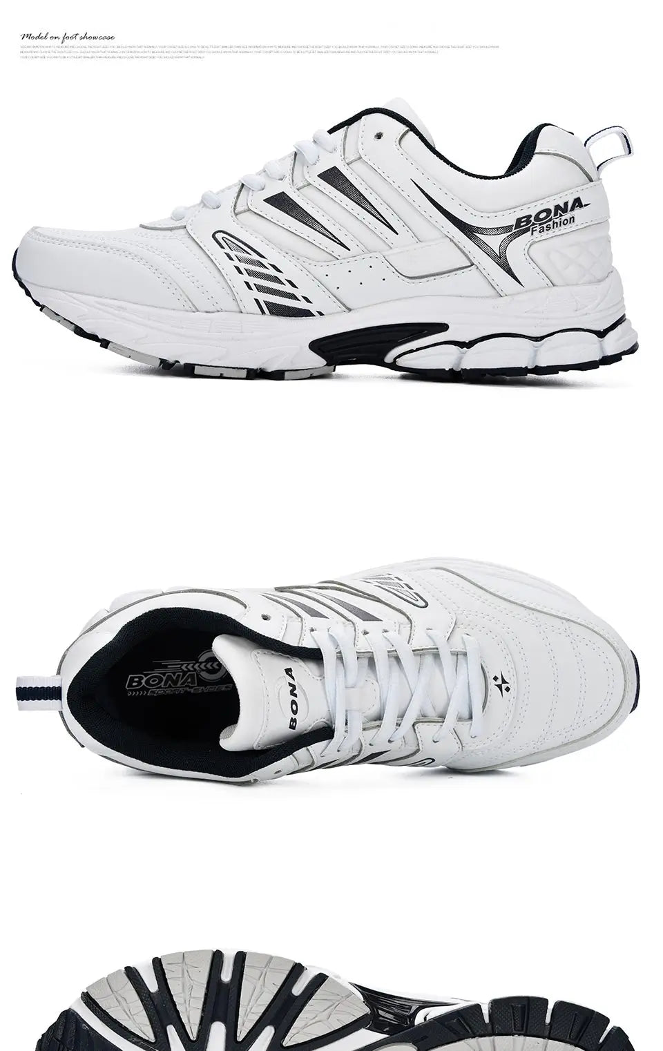 BONA Nový design Pánské boty Prodyšné Oblíbené pánské běžecké boty Outdoorové tenisky Sportovní boty Pohodlné