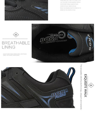 BONA Nový design Pánské boty Prodyšné Oblíbené pánské běžecké boty Outdoorové tenisky Sportovní boty Pohodlné