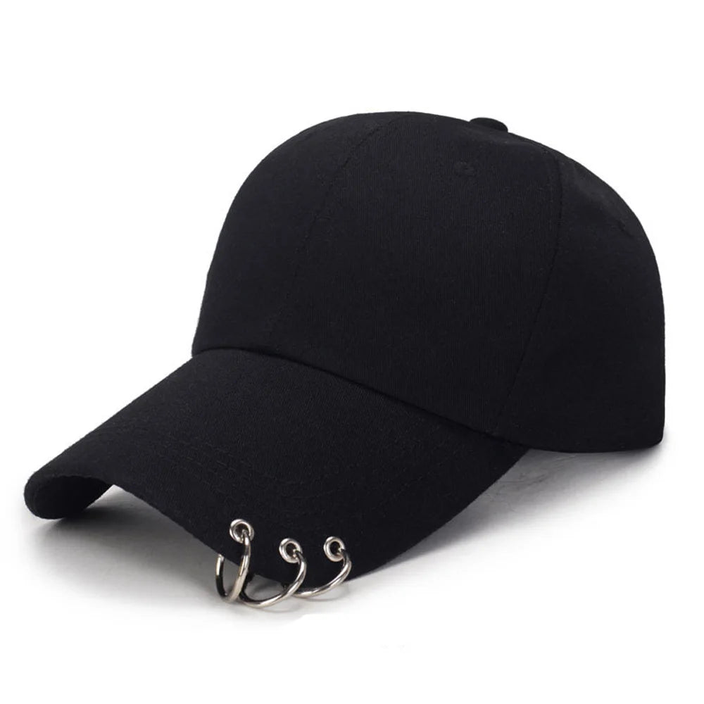 Kobiety Mężczyźni Hip Hop K-pop Czapka baseballowa typu snapback Jednolita kolorystyka z pierścieniem Sport Taniec Podróże Miłośnik Czapka dla taty Czapki Streetwear Regulowana