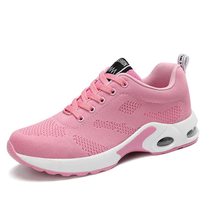 Sneakers da donna alla moda, leggere, scarpe da corsa, scarpe sportive per attività all’aperto, scarpe da corsa comode in rete traspirante, con cuscinetto d’aria e allacciatura con lacci