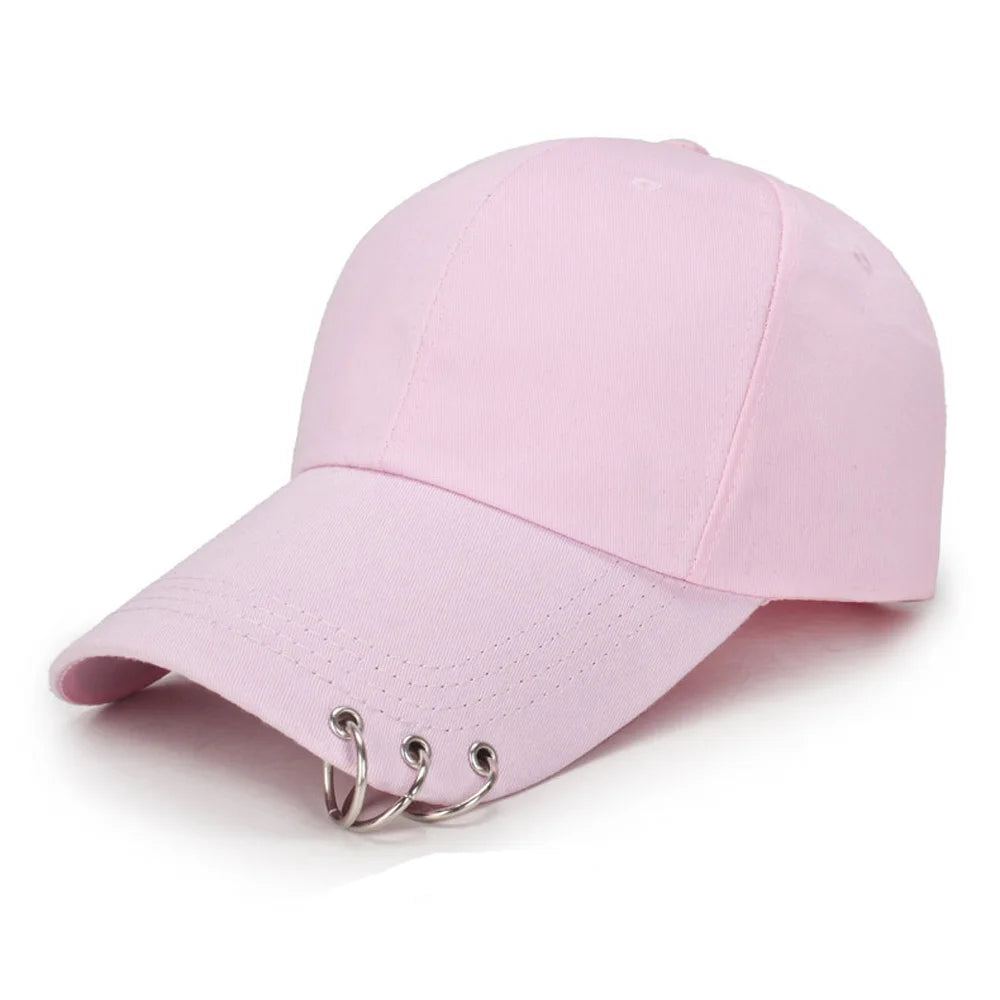 Kobiety Mężczyźni Hip Hop K-pop Czapka baseballowa typu snapback Jednolita kolorystyka z pierścieniem Sport Taniec Podróże Miłośnik Czapka dla taty Czapki Streetwear Regulowana