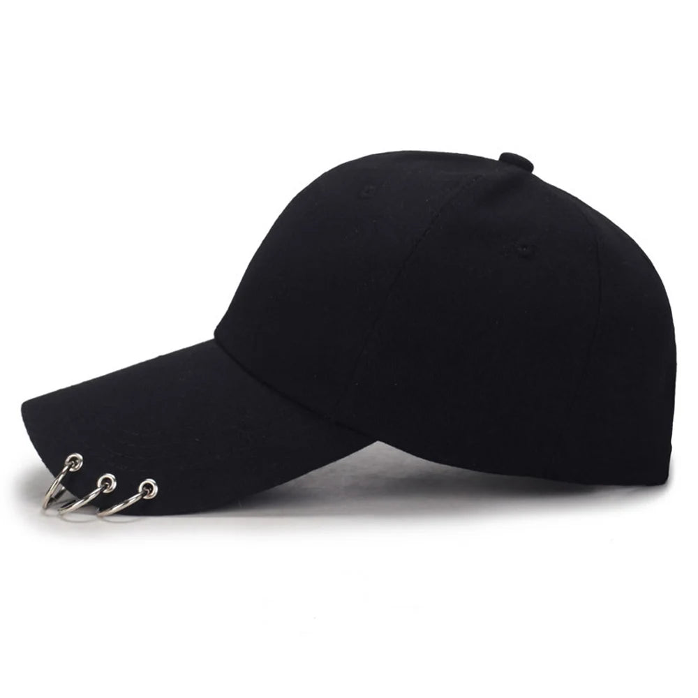Kobiety Mężczyźni Hip Hop K-pop Czapka baseballowa typu snapback Jednolita kolorystyka z pierścieniem Sport Taniec Podróże Miłośnik Czapka dla taty Czapki Streetwear Regulowana
