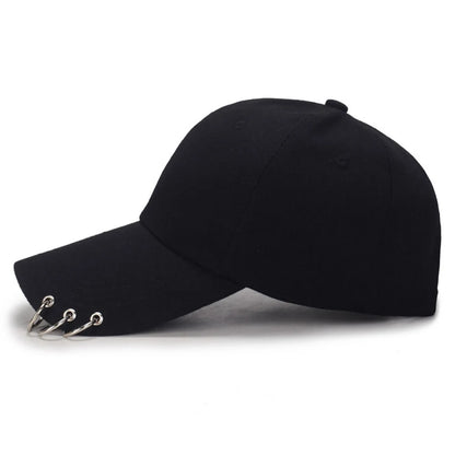 Kobiety Mężczyźni Hip Hop K-pop Czapka baseballowa typu snapback Jednolita kolorystyka z pierścieniem Sport Taniec Podróże Miłośnik Czapka dla taty Czapki Streetwear Regulowana