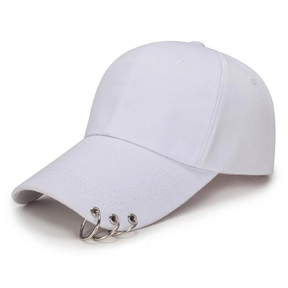 Kobiety Mężczyźni Hip Hop K-pop Czapka baseballowa typu snapback Jednolita kolorystyka z pierścieniem Sport Taniec Podróże Miłośnik Czapka dla taty Czapki Streetwear Regulowana