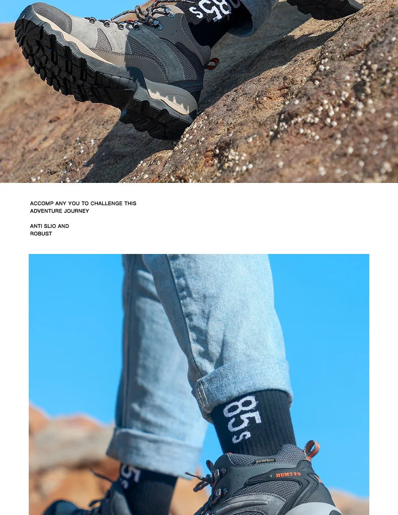 HUMTTO Zapatillas de senderismo para hombre, calzado de invierno para deportes al aire libre, escalada y caza, zapatillas de trekking cálidas para mujer, botines tácticos