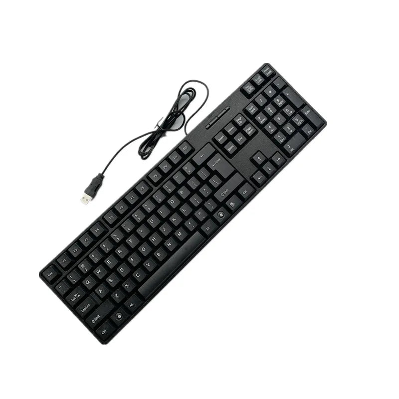 Teclas para teclado en español, francés, ruso y árabe | Teclado gaming USB con cable de 104 teclas para ordenador
