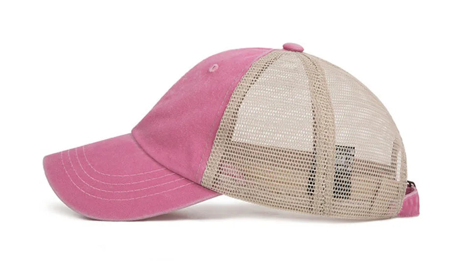 Casquette de baseball respirante en maille de coton délavée, style « old light board caps », pour hommes et femmes, idéale pour le printemps et l'été, modèle pour femmes