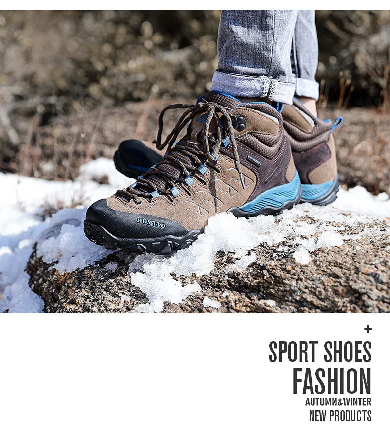HUMTTO Zapatillas de senderismo para hombre, calzado de invierno para deportes al aire libre, escalada y caza, zapatillas de trekking cálidas para mujer, botines tácticos
