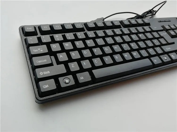 Teclas para teclado en español, francés, ruso y árabe | Teclado gaming USB con cable de 104 teclas para ordenador