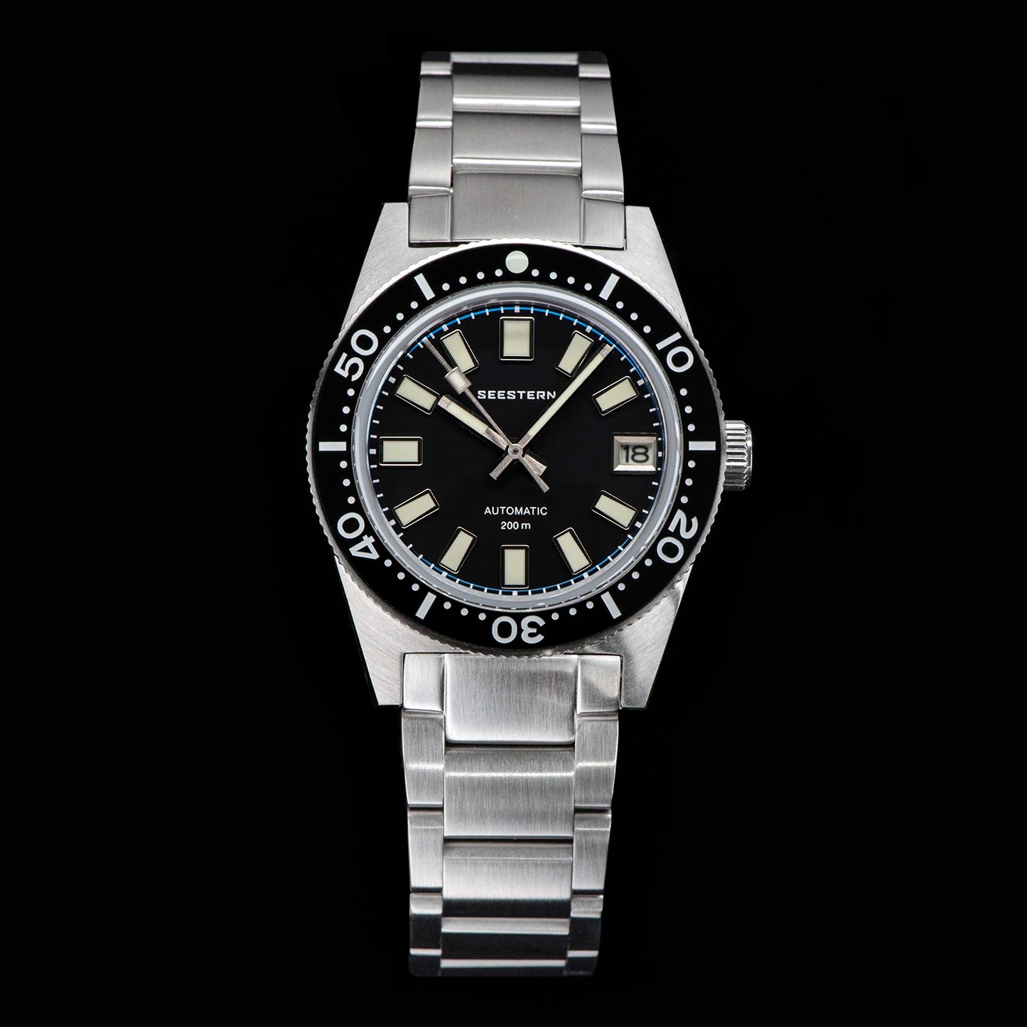 SEESTERN 62MAS Diving Watch Men Automatic Mechanical Wristwatch Luminous Bezel Waterproof NH35 Movement Sapphire Glass Bracelet