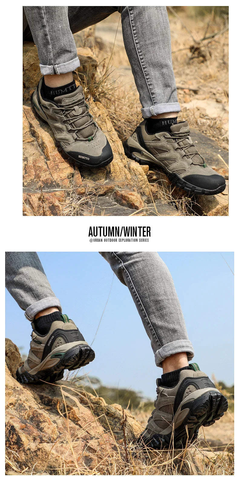 HUMTTO Zapatillas de senderismo para hombre, calzado de invierno para deportes al aire libre, escalada y caza, zapatillas de trekking cálidas para mujer, botines tácticos