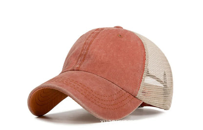 Casquette de baseball respirante en maille de coton délavée, style « old light board caps », pour hommes et femmes, idéale pour le printemps et l'été, modèle pour femmes