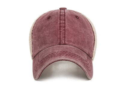 Casquette de baseball respirante en maille de coton délavée, style « old light board caps », pour hommes et femmes, idéale pour le printemps et l'été, modèle pour femmes