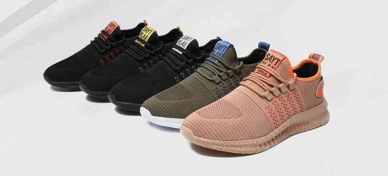 Baskets légères à la mode pour hommes, chaussures décontractées respirantes, chaussures de marche à lacets