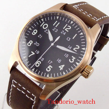 Tandorio NH35A PT5000 Solid Full Cusn8 Bronze 200m Waterproof 39mm Automatic Men Watch Sapphire Crystal Date C3 Luminous Marks