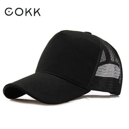 COKK bejzbol kape za muškarce, snapback mrežaste kape za žene, kape za muškarce, Casquette Bone, ležerne crne podesive kape za sunce, trucker, prozračne