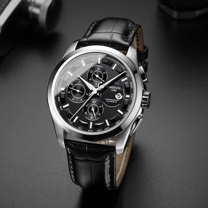 relogio masculino New Carnival Automatic Watches Men Business Mechanical Clock Leather Strap Waterproof Luxuey Brand Clock