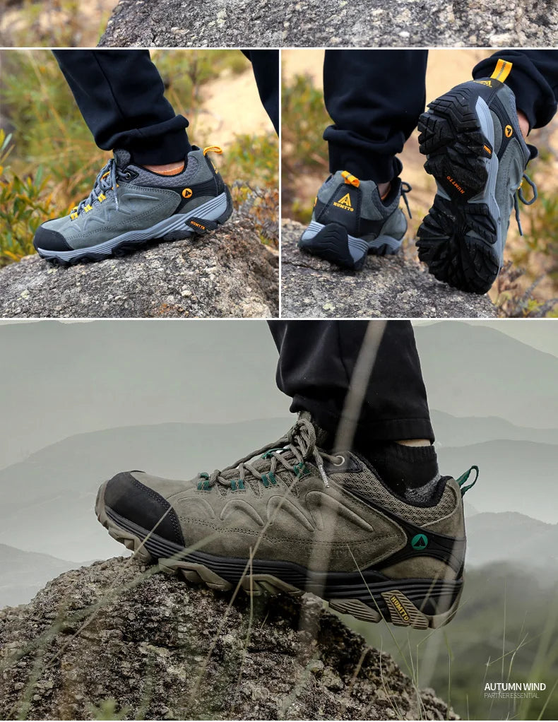 HUMTTO Zapatillas de senderismo para hombre, calzado de invierno para deportes al aire libre, escalada y caza, zapatillas de trekking cálidas para mujer, botines tácticos