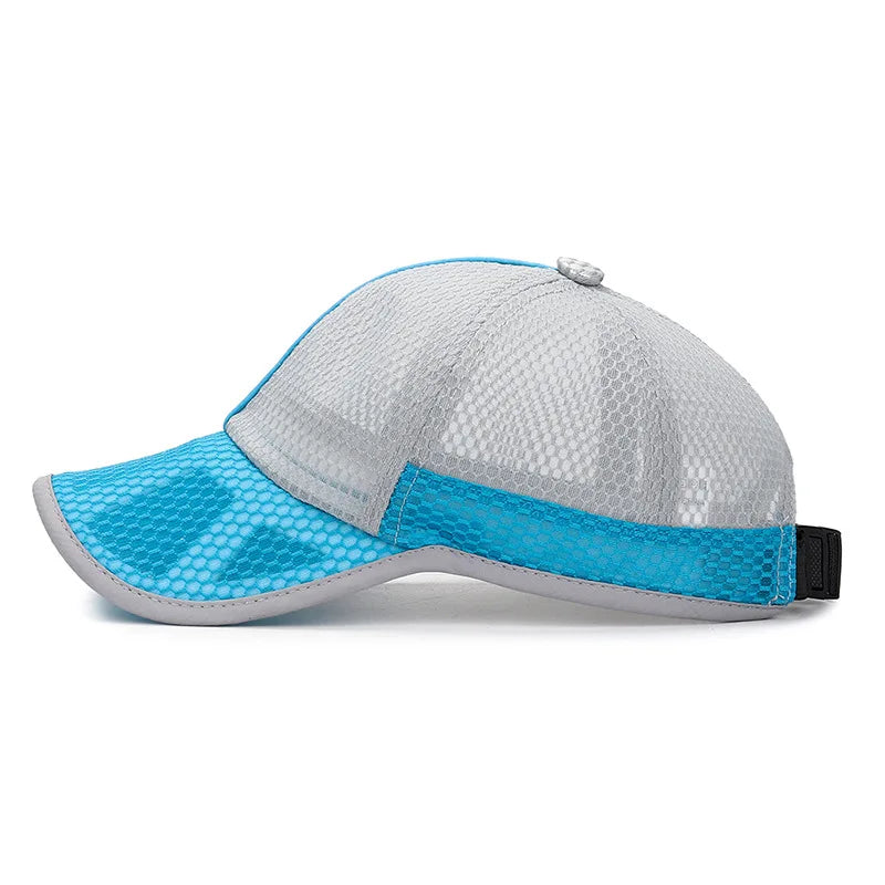 New Summer Children Kids Cute Baseball Cap Solid Breathable Snapback Hat Outdoor Cool Mesh Boy Girl Sun Cap Hat