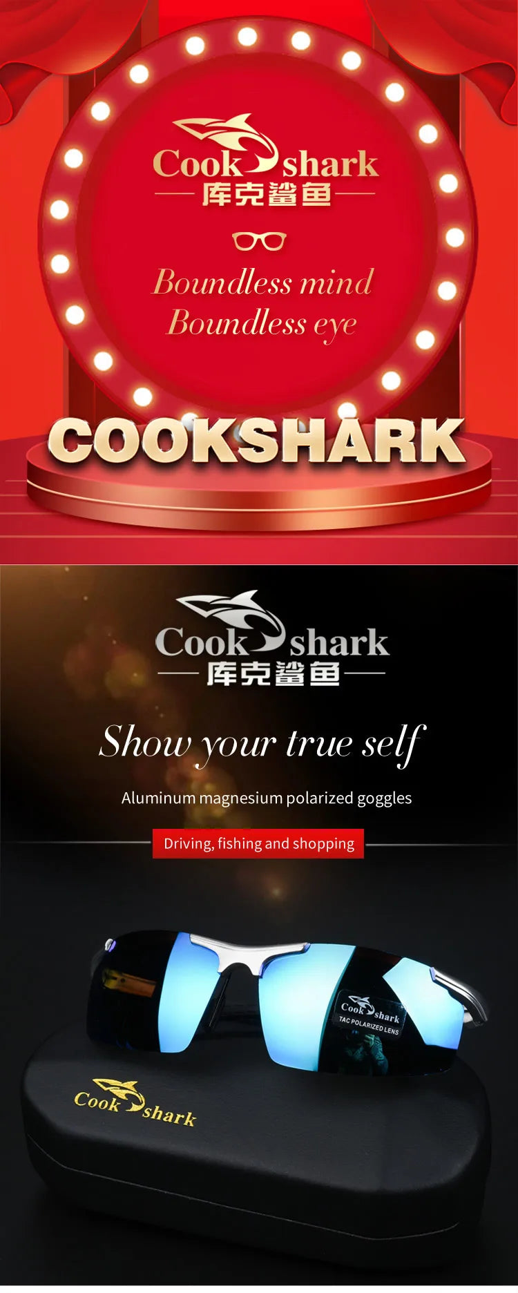 Cookshark 2025 New Sunglasses Men's Sunglasses Tide Polarized Drivers Driving Glasses