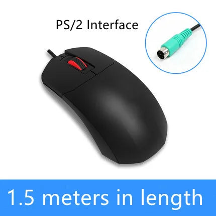 LINDO ZONE asztali számítógéphez vezetékes USB PS/2 ultra hosszú egér 2M/3M kábellel, 200CM/300CM, notebookhoz is, hosszabbított vezetékes egér