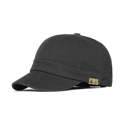 Short Brim Baseball Cap Cotton Men Women Soft Vintage Dad Hat Adjustable Trucker Style Low Profile Caps