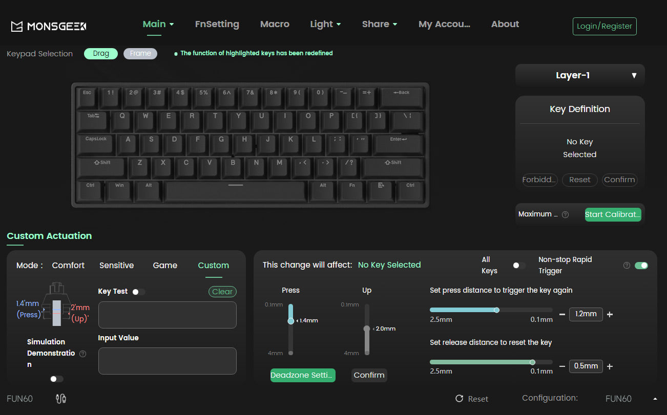 Teclado magnético Akko MonsGeek FUN68 FUN60 PRO&MAX HE 60% 65% para gaming, teclados gaming Rapid Trigger 8K, teclado personalizado para gamer e esports