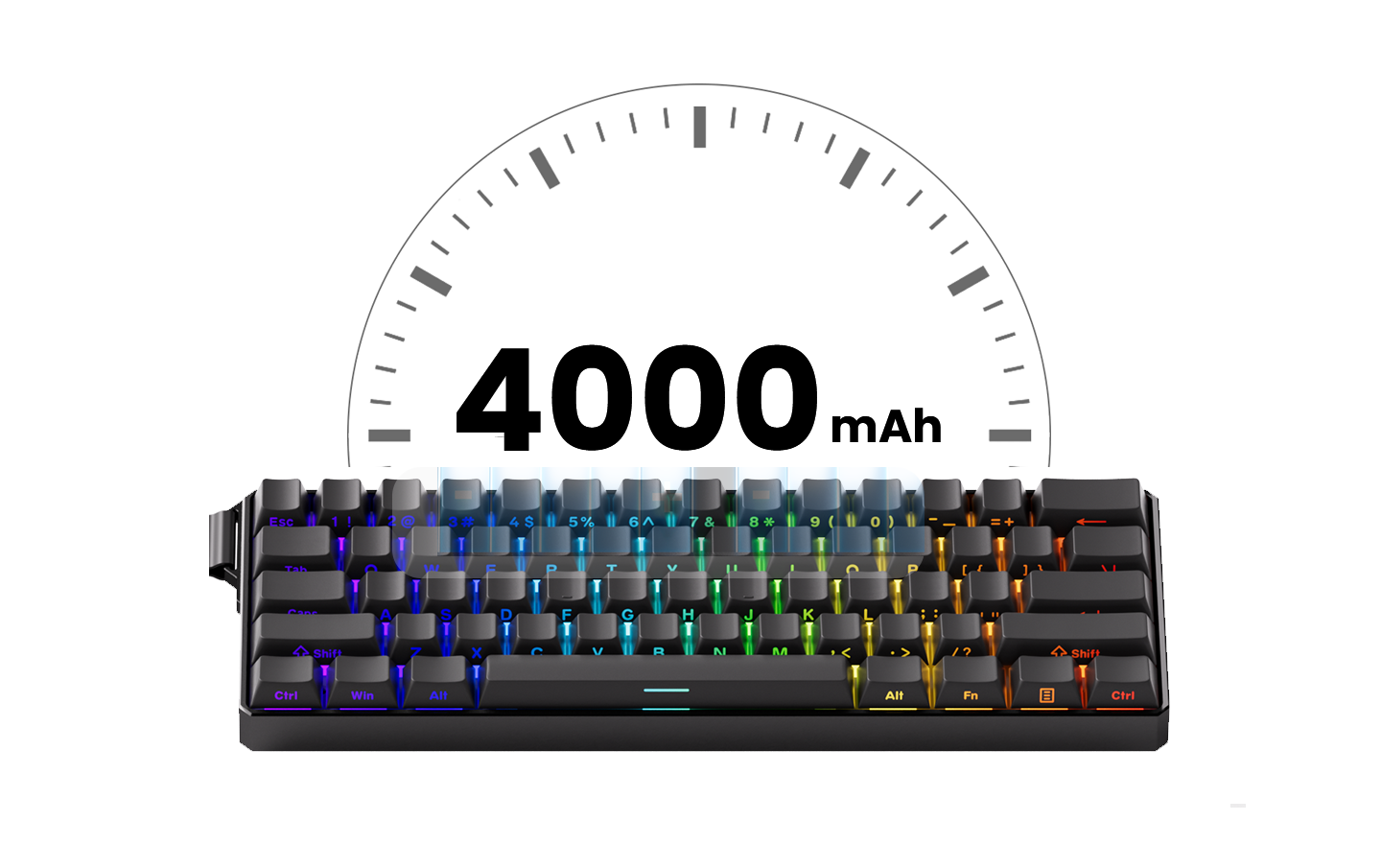 Tastiera meccanica Akko MonsGeek FUN60 con switch magnetici, tastiera gaming 60%, Rapid Trigger 0.01mm, 8K, ARGB, HE/TMR, tastiera personalizzabile