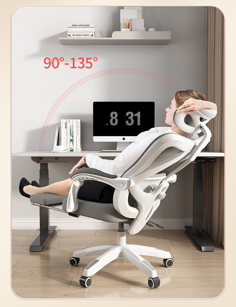 UVR Gaming Computer Chair Mesh Breathable Staff Chair Ergonomic Design Armrest Chair Sitting Comfor THome Office Chair Furniture