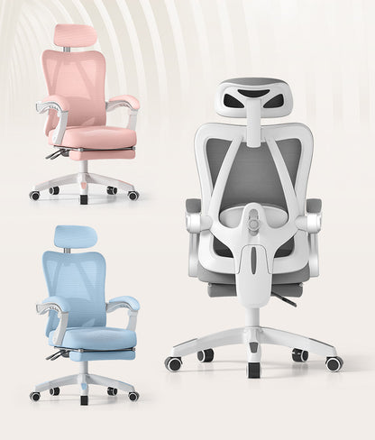 UVR Gaming Computer Chair Mesh Breathable Staff Chair Ergonomic Design Armrest Chair Sitting Comfor THome Office Chair Furniture
