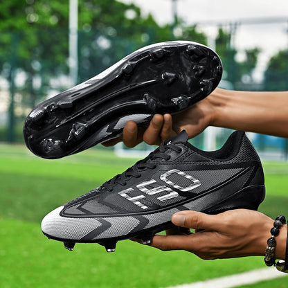Chaussures de football pour hommes, crampons AG FG pour terrains durs, amortissement des chocs, confort, résistance à l'usure, idéales pour les matchs sur gazon naturel.