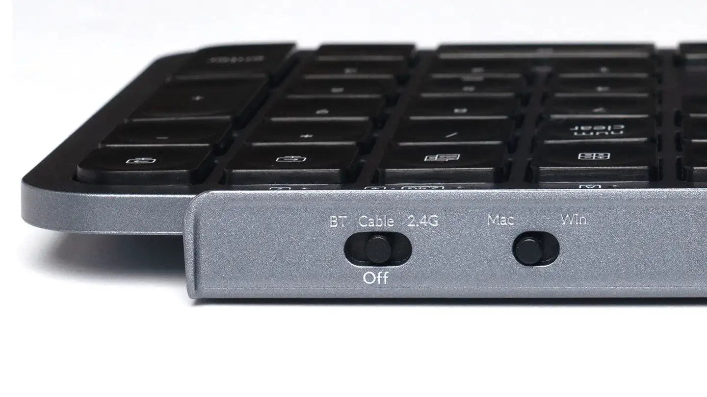 Tastiera wireless ultra-sottile Keychron B6 Pro layout ISO, formato completo, portatile e leggera, con connessioni 2.4GHz e Bluetooth