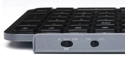Tastiera wireless ultra-sottile Keychron B6 Pro layout ISO, formato completo, portatile e leggera, con connessioni 2.4GHz e Bluetooth
