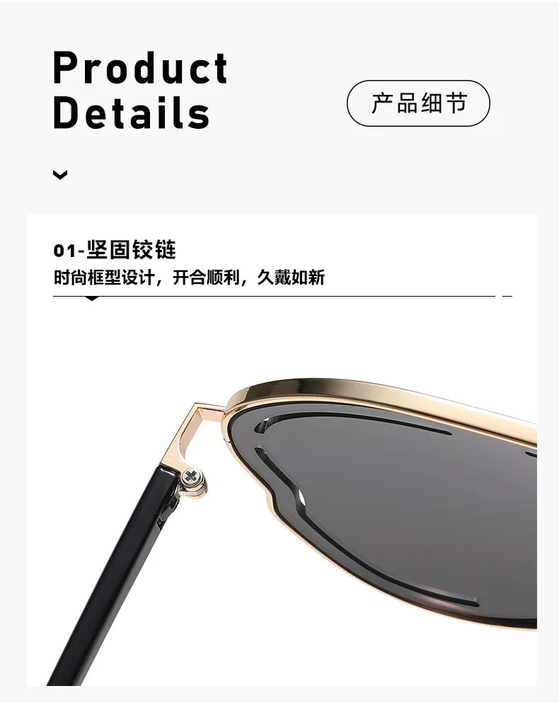 New Vintage Round Sunglasses Women Men Circular Pilot Sun Glasses Female Oval Eyewear Sunglasses for Male Female Eyeglasses
