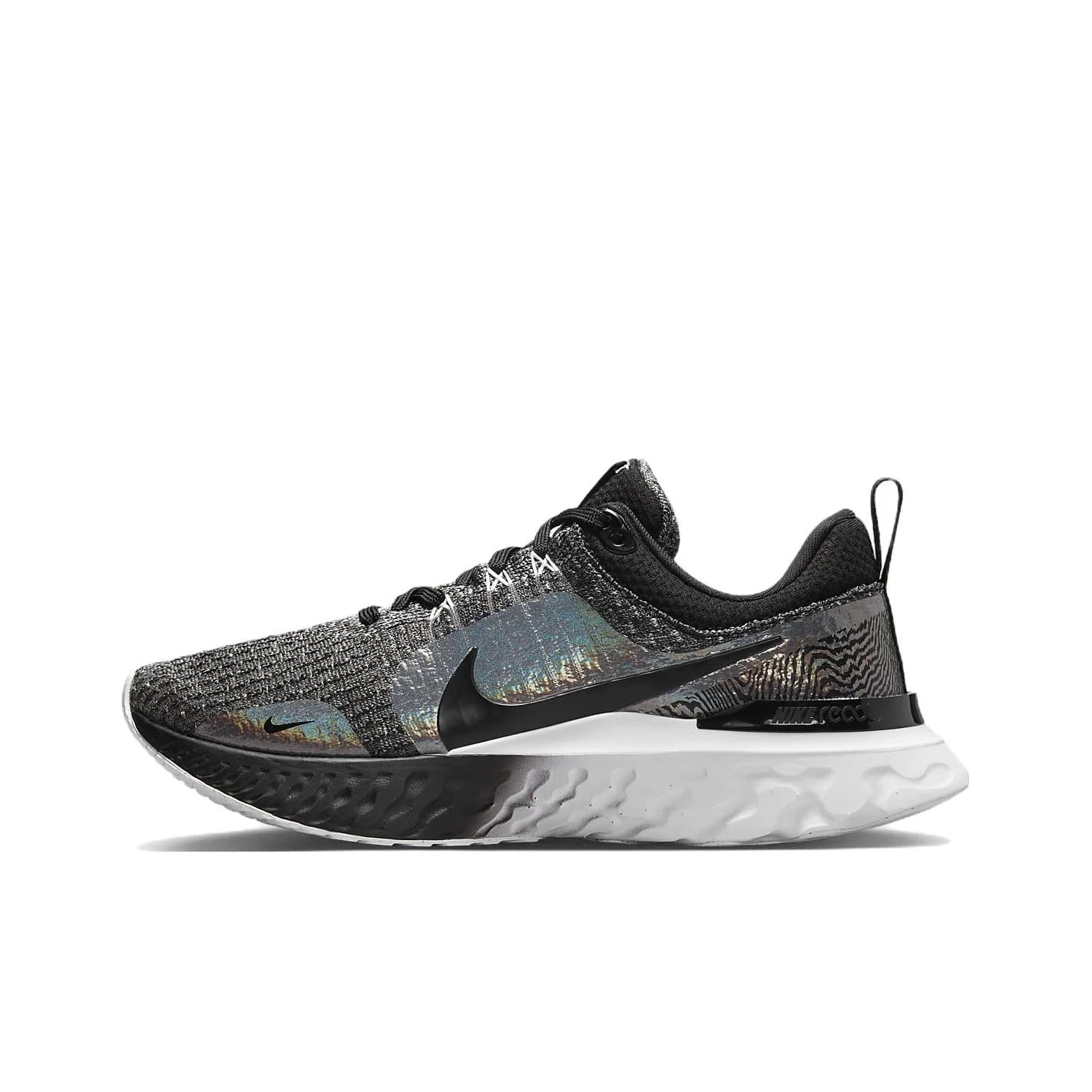 POIZON Nike React Infinity Run Flyknit 3 Premium 'Black Zebra Iridescent' Women's