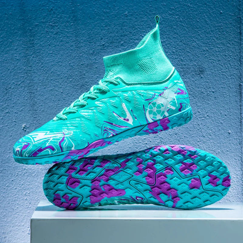 Nouvelles chaussures de football professionnelles pour hommes, chaussures de football antidérapantes, unisexes, respirantes, chaussures de futsal, nouvelles chaussures à crampons, livraison directe, ultralégères