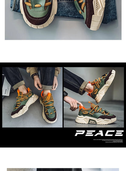 Sneakers casual da uomo - Moda primaverile - Scarpe da skateboard basse e versatili per uomo, adatte agli sport all'aria aperta